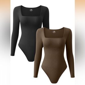 2-Pack Square Neck Bodysuits